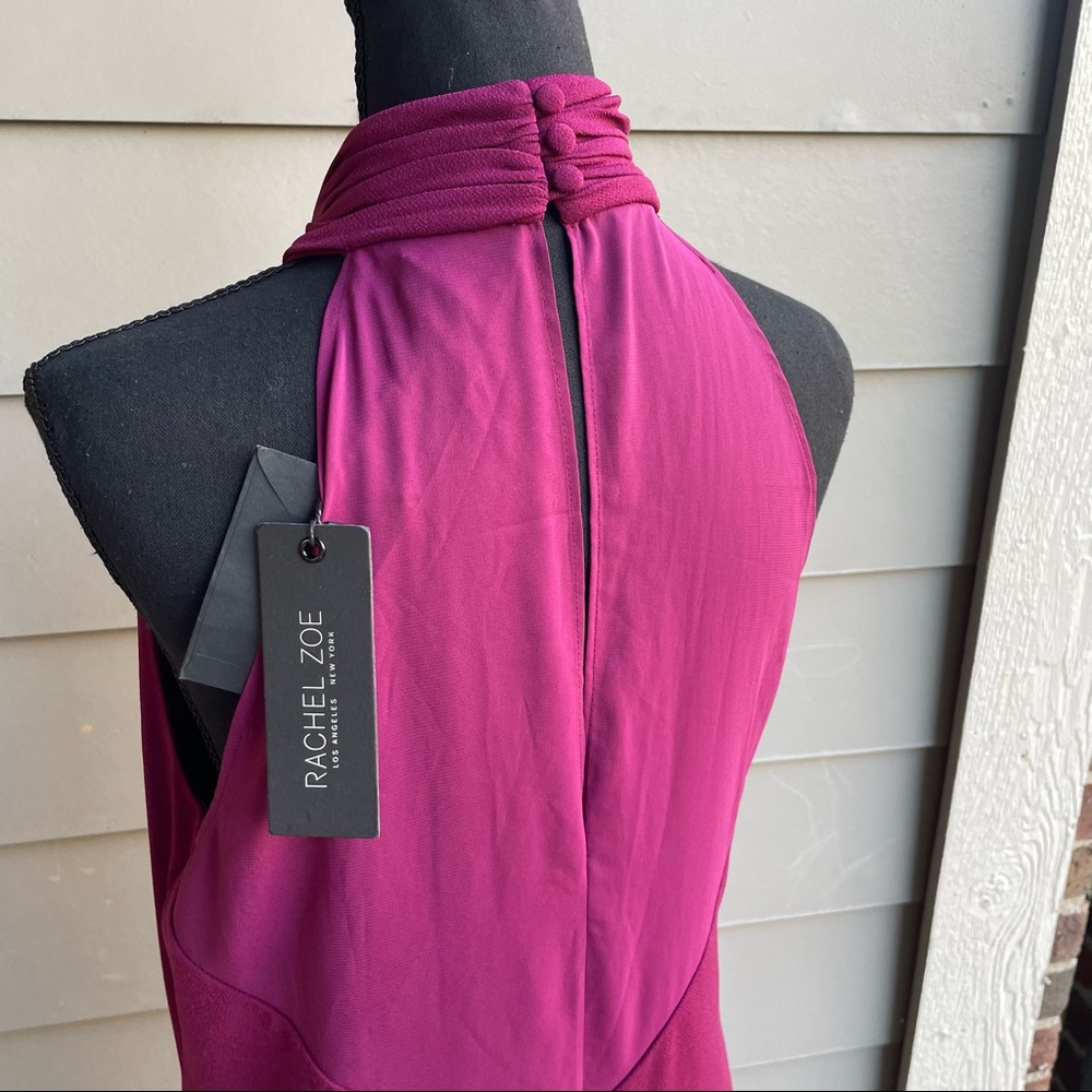 Rachel Zoe High Neck Shiley Dress (Boysenberry, 8) - Picture 9 of 14